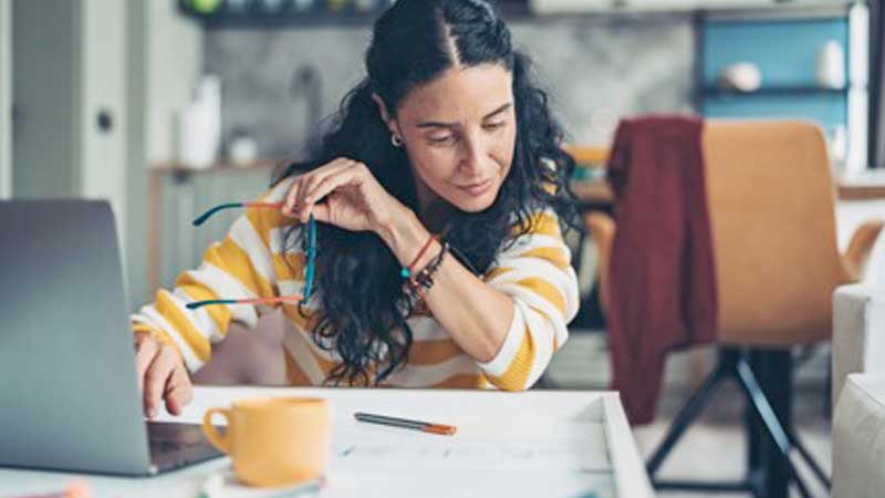 Lady Studying at desk